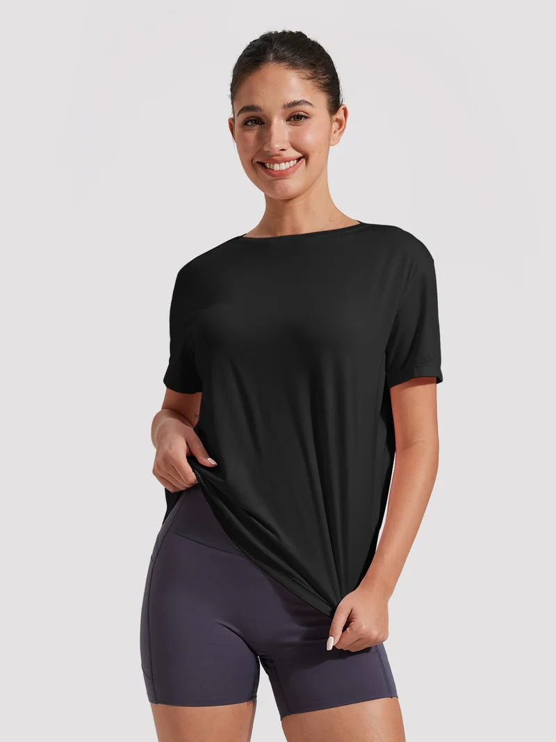 Women's Loose-Fit Boat Neck Tee