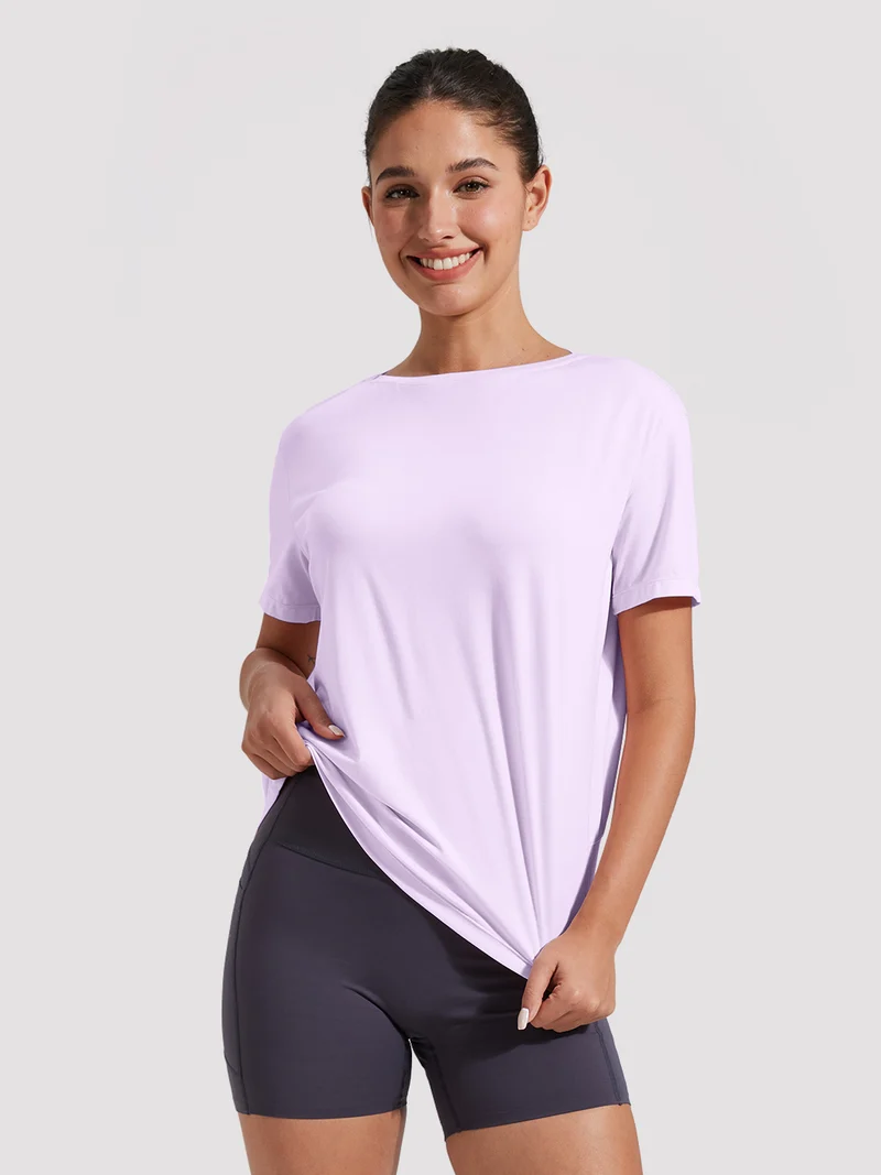 Women's Loose-Fit Boat Neck Tee