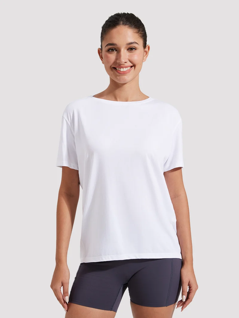 Women's Loose-Fit Boat Neck Tee
