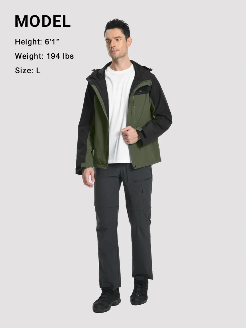Men's 2L Waterproof Breathable Rain Jacket