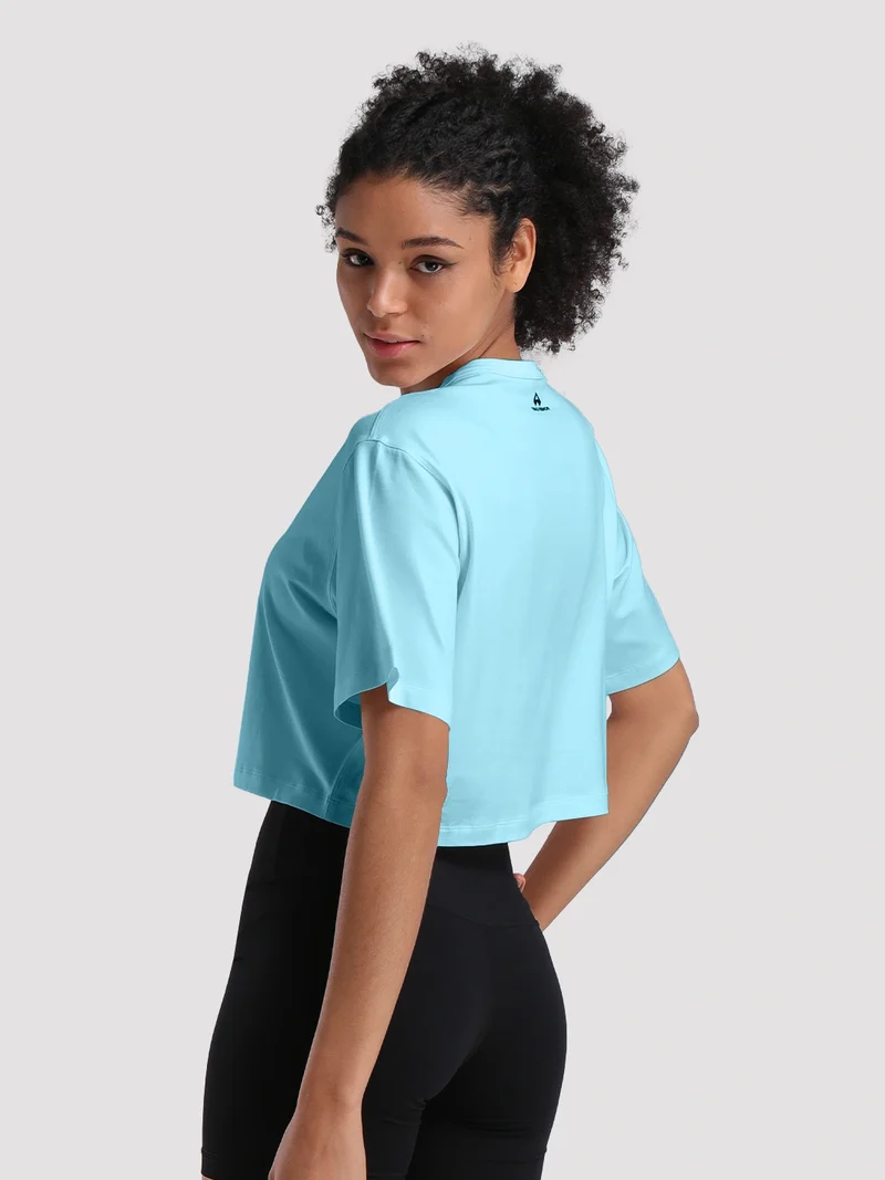 Women's Oversized Short Sleeve Crop Top
