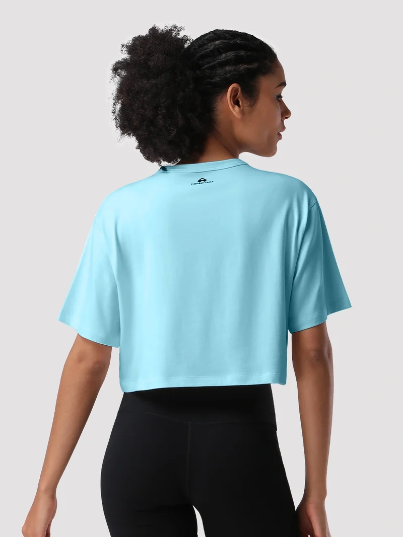 Women's Oversized Short Sleeve Crop Top