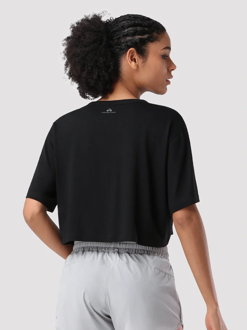 Women's Oversized Short Sleeve Crop Top