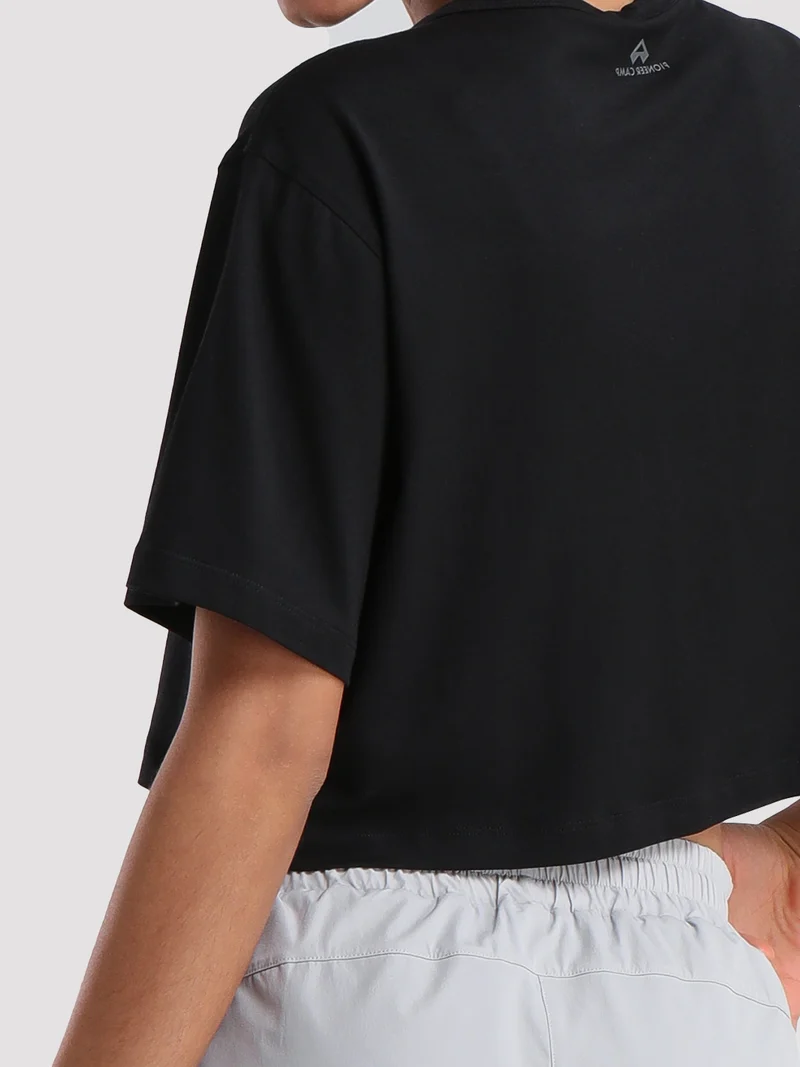 Women's Oversized Short Sleeve Crop Top