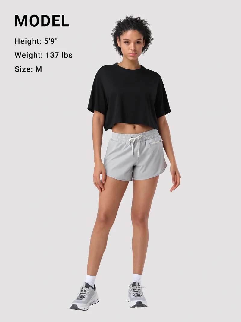 Women's Oversized Short Sleeve Crop Top