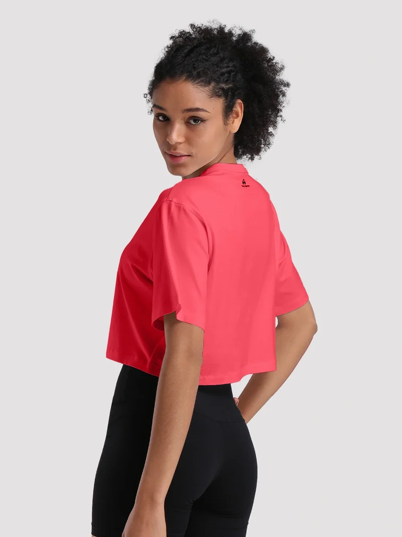 Women's Oversized Short Sleeve Crop Top