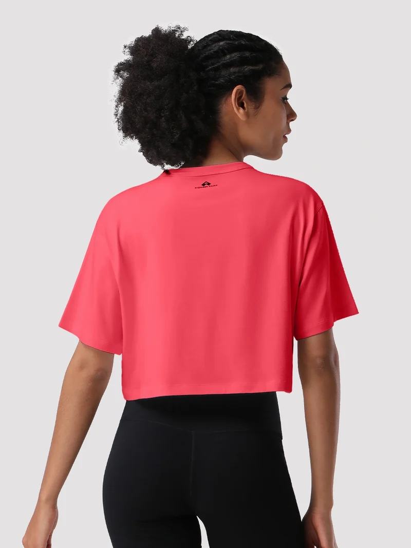 Women's Oversized Short Sleeve Crop Top