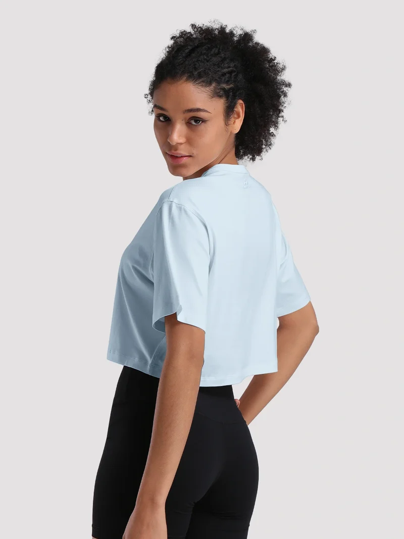 Women's Oversized Short Sleeve Crop Top