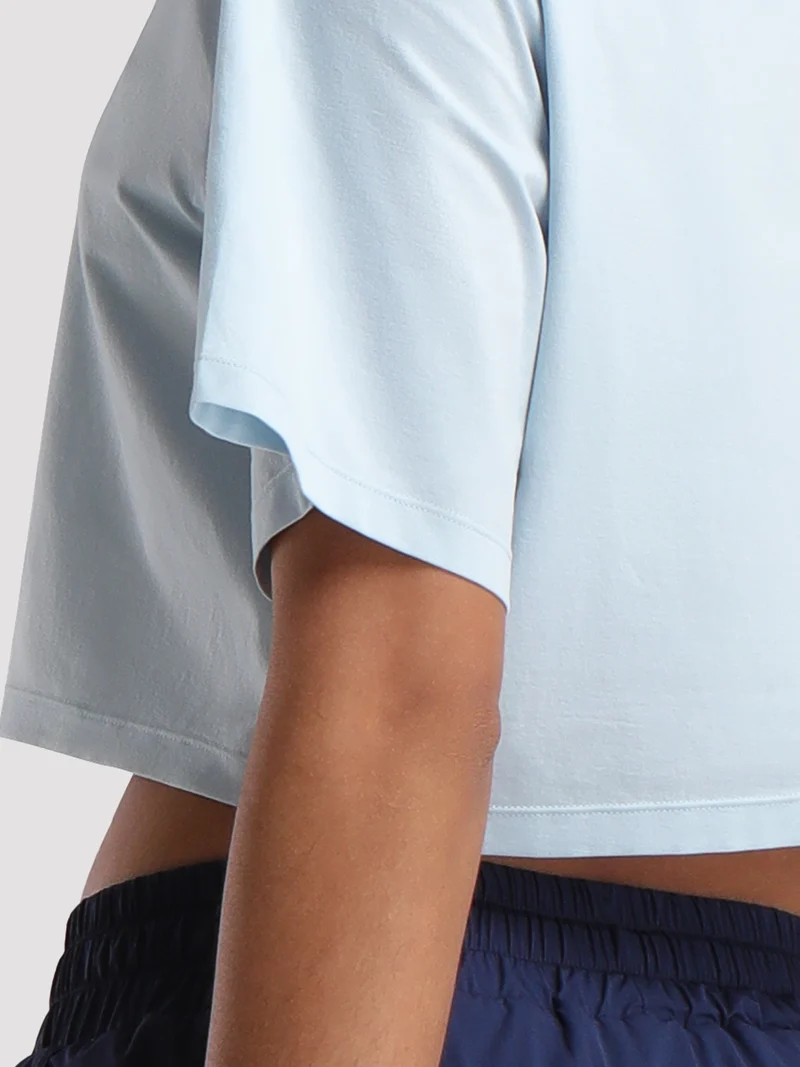 Women's Oversized Short Sleeve Crop Top