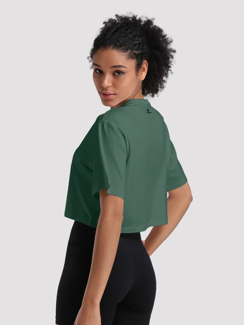 Women's Oversized Short Sleeve Crop Top