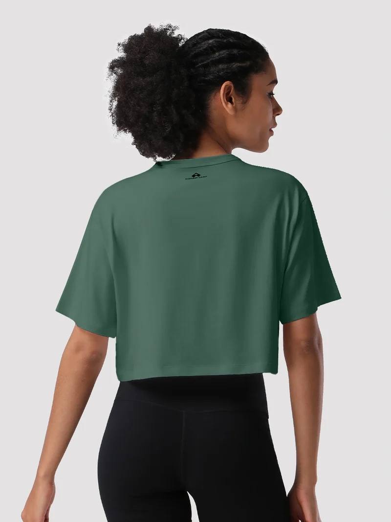 Women's Oversized Short Sleeve Crop Top