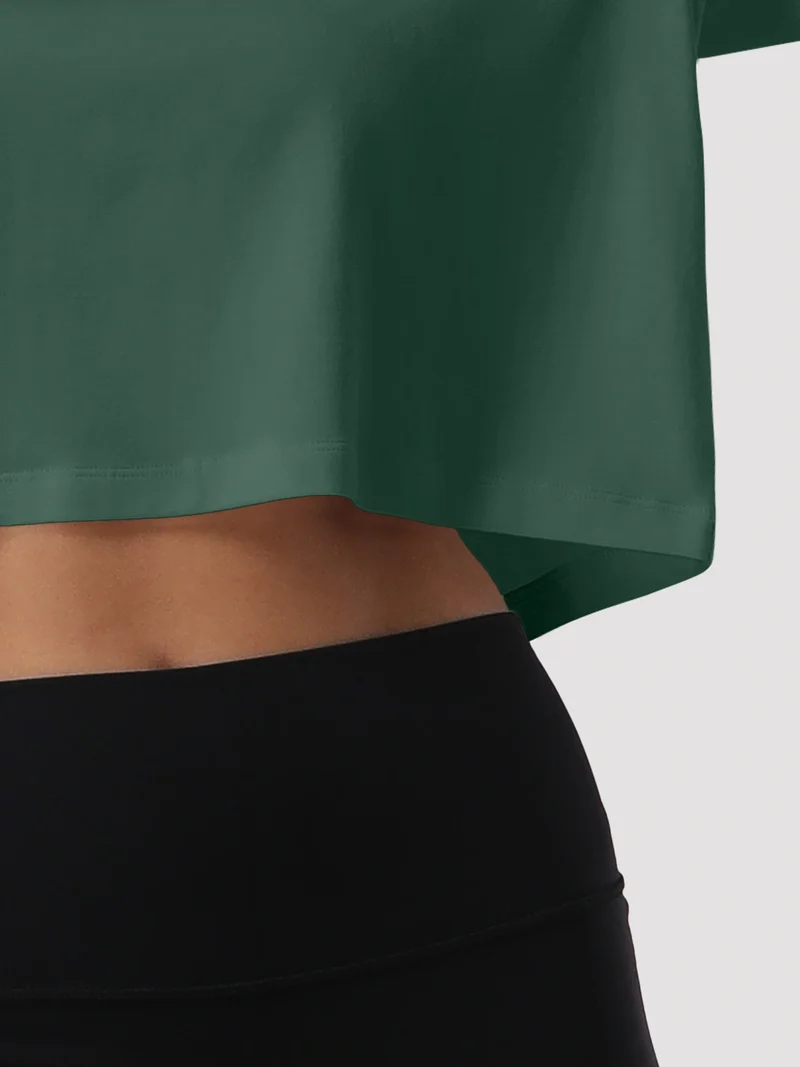 Women's Oversized Short Sleeve Crop Top
