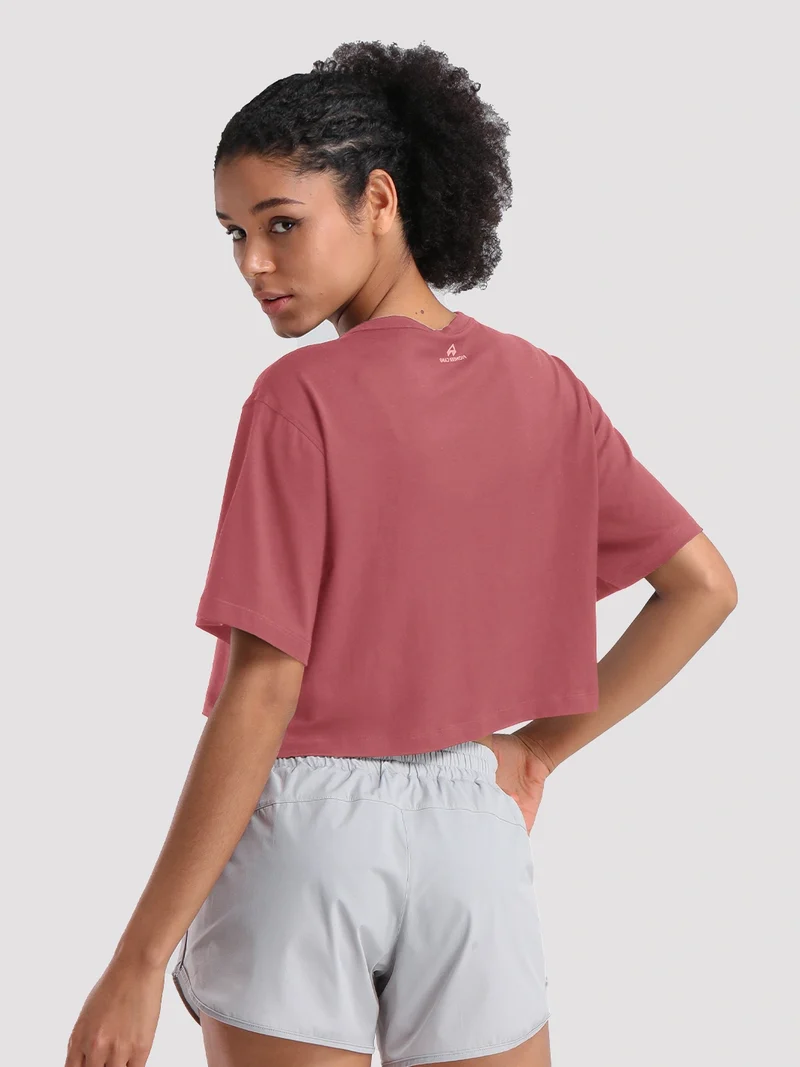 Women's Oversized Short Sleeve Crop Top