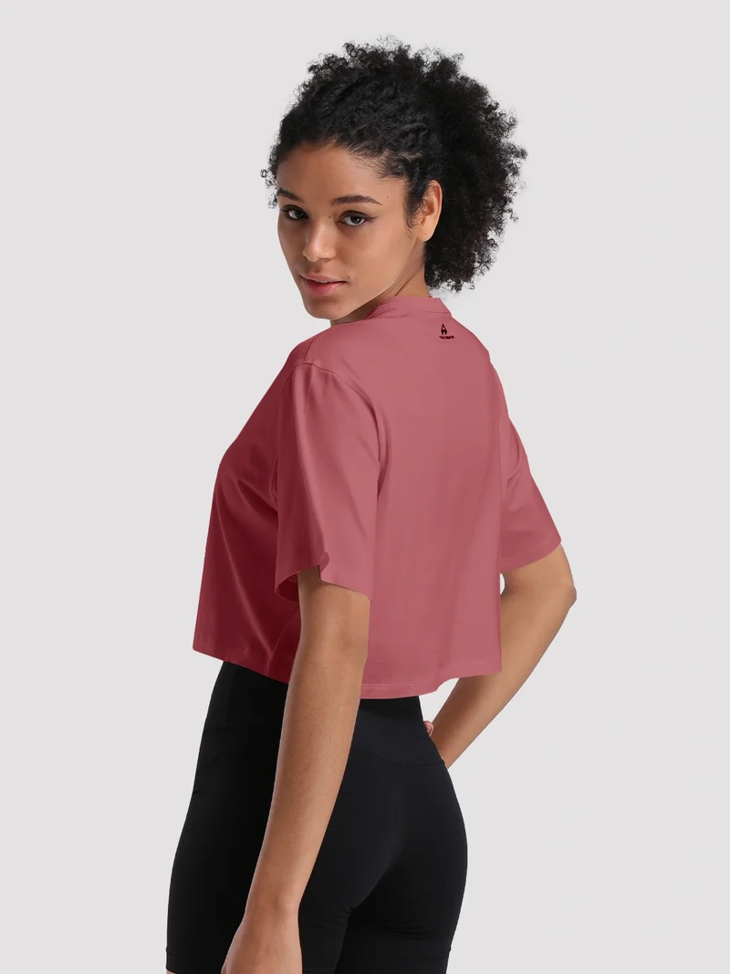 Women's Oversized Short Sleeve Crop Top