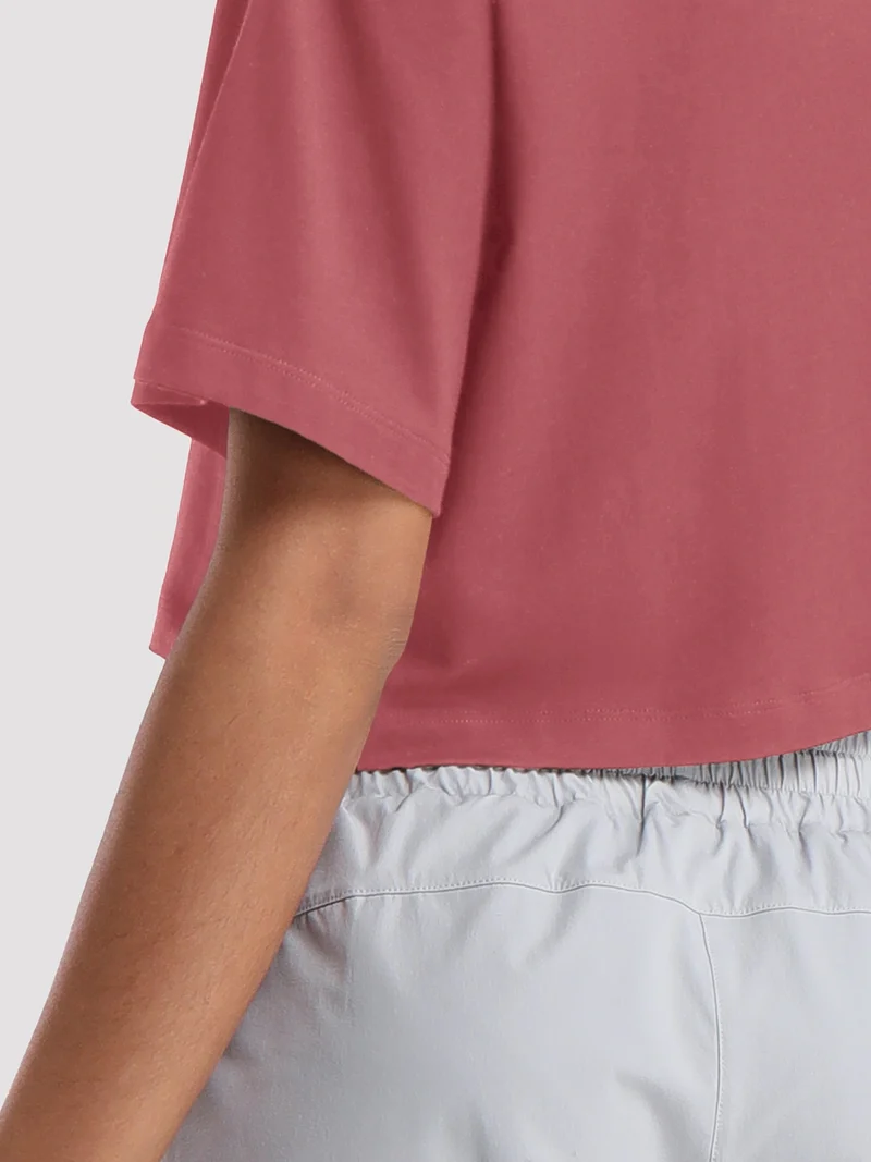 Women's Oversized Short Sleeve Crop Top