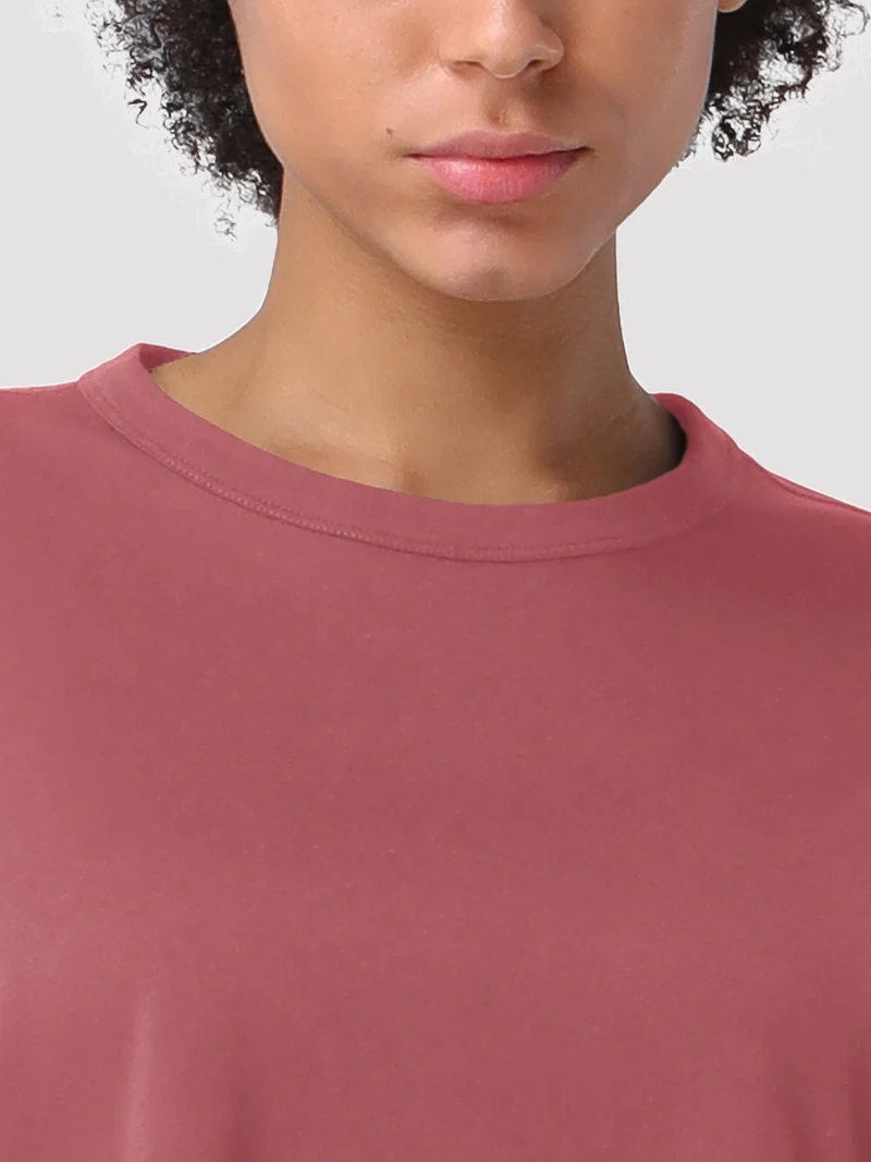 Women's Oversized Short Sleeve Crop Top