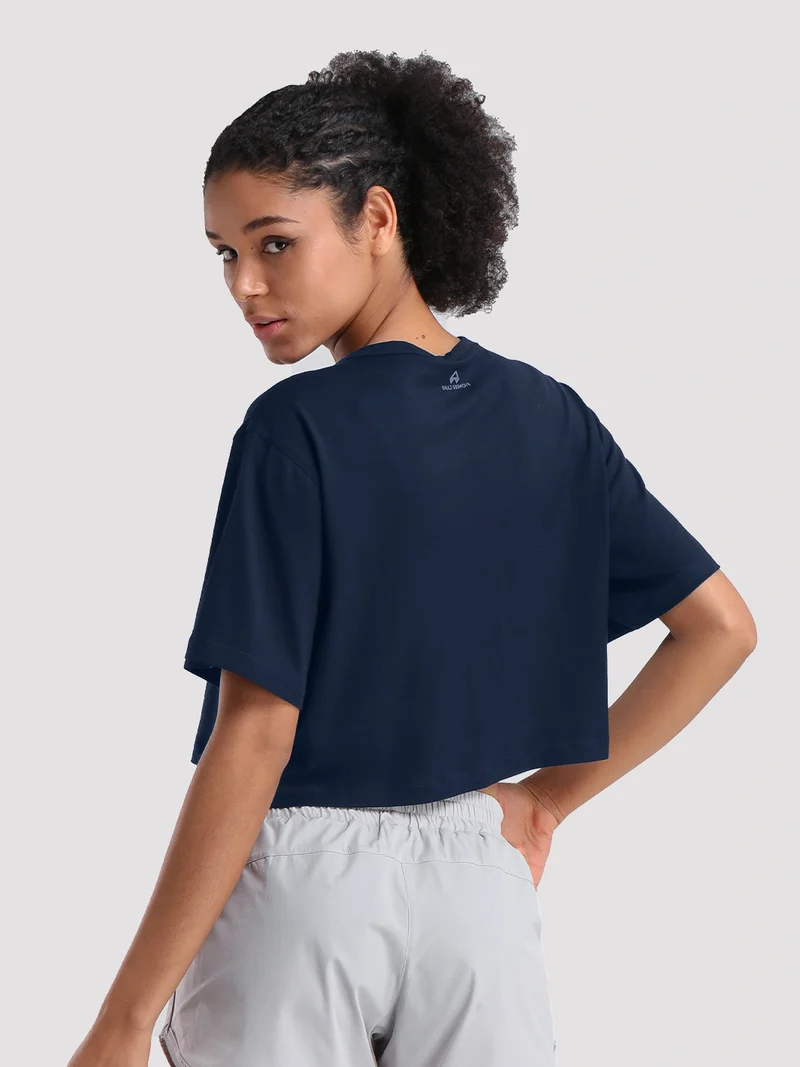 Women's Oversized Short Sleeve Crop Top