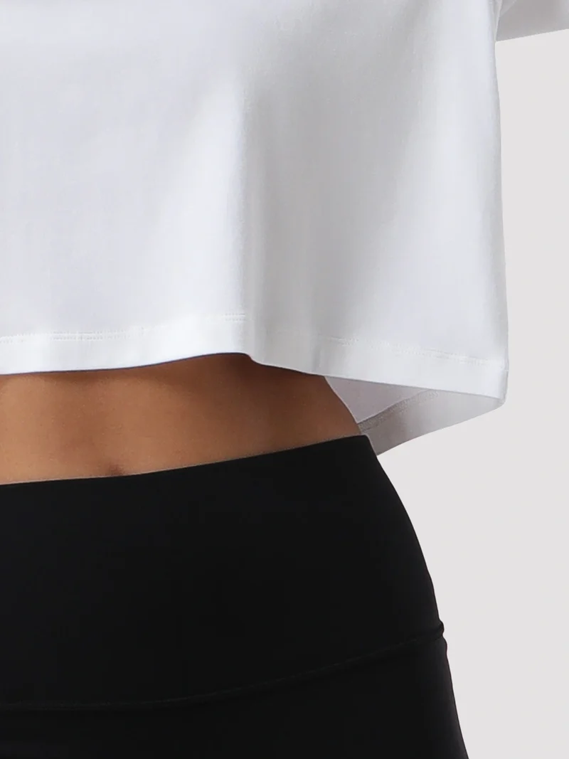 Women's Oversized Short Sleeve Crop Top