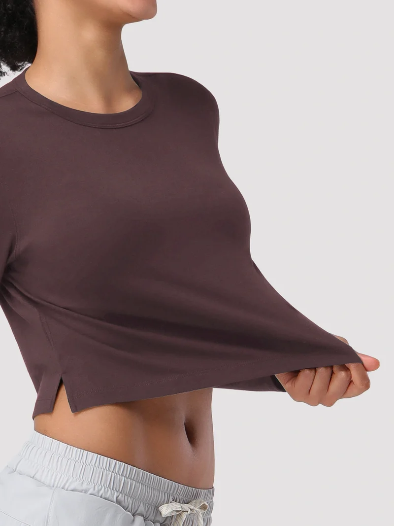 Women's Relaxed Cropped Long Sleeve Top
