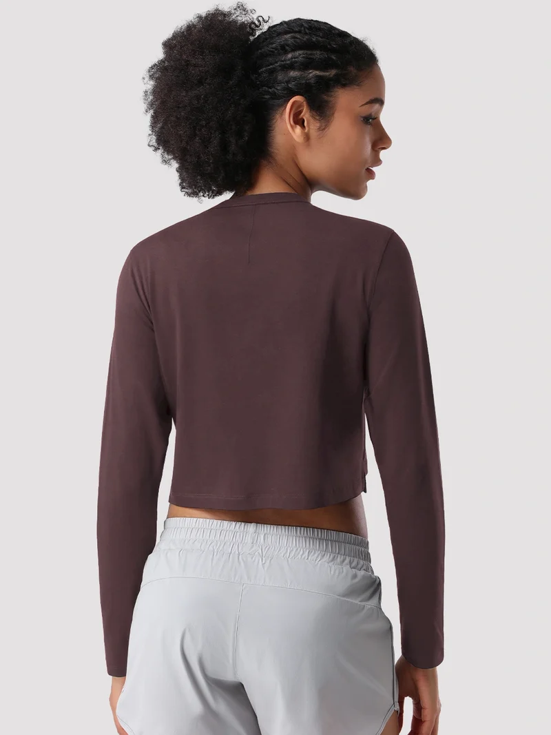 Women's Relaxed Cropped Long Sleeve Top