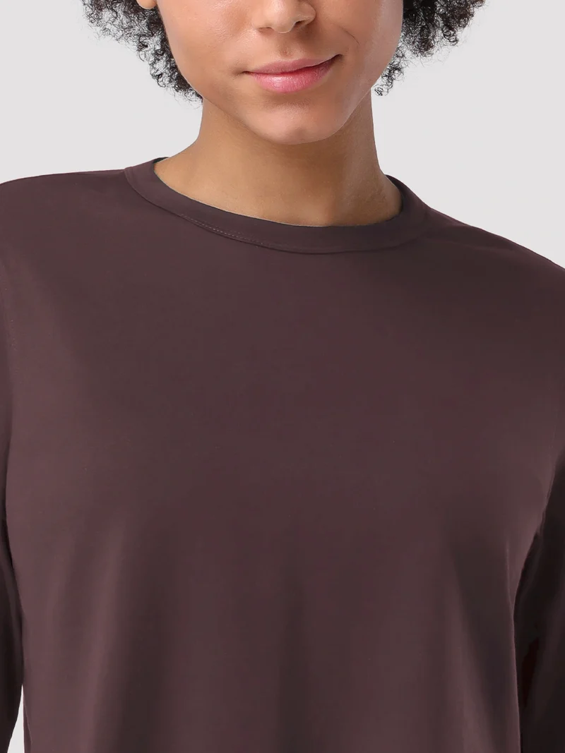 Women's Relaxed Cropped Long Sleeve Top