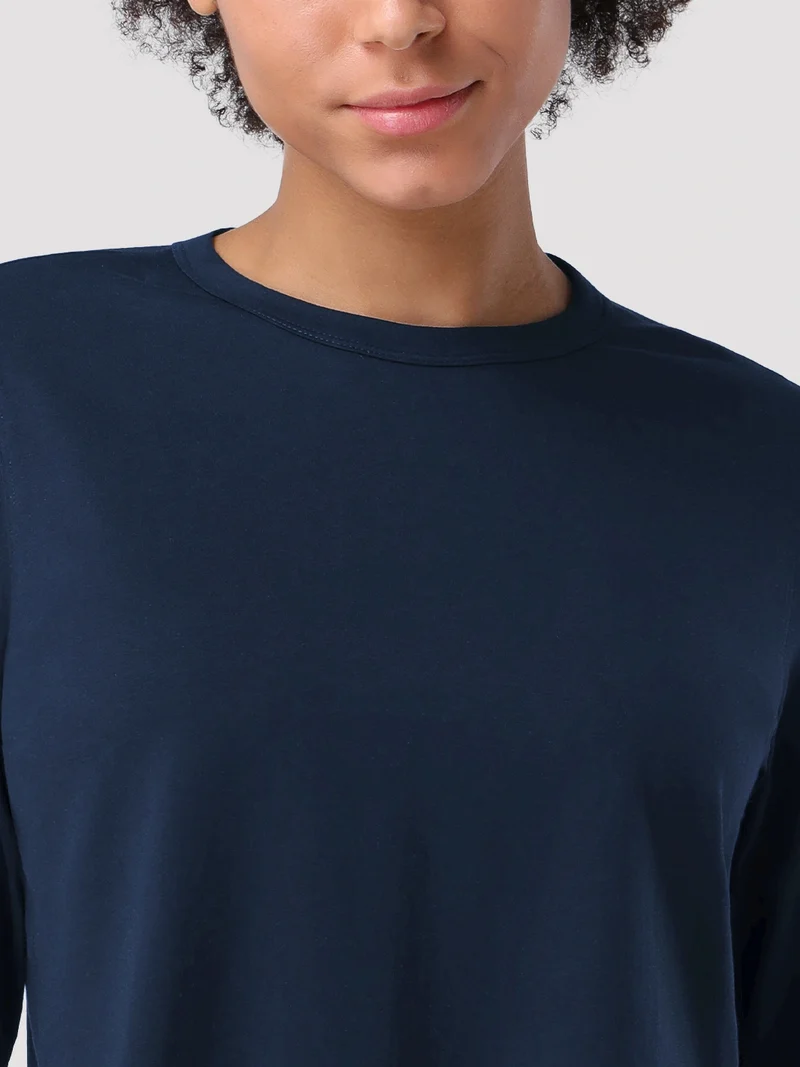 Women's Relaxed Cropped Long Sleeve Top