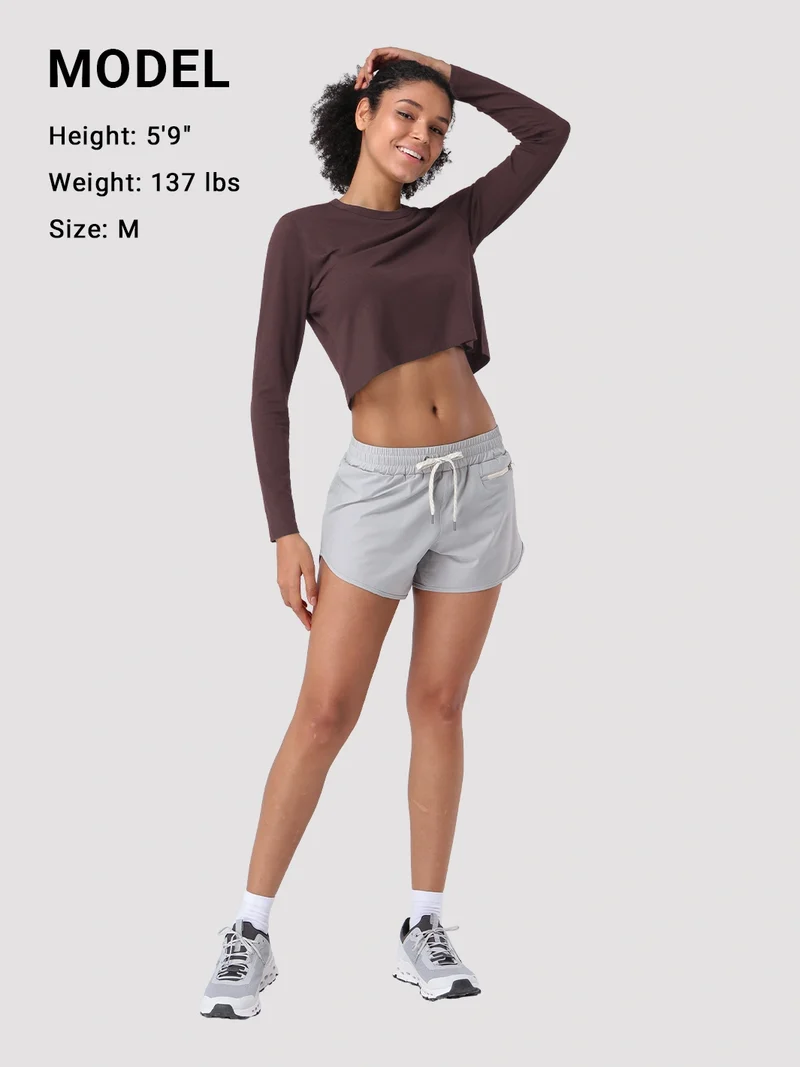 Women's Relaxed Cropped Long Sleeve Top