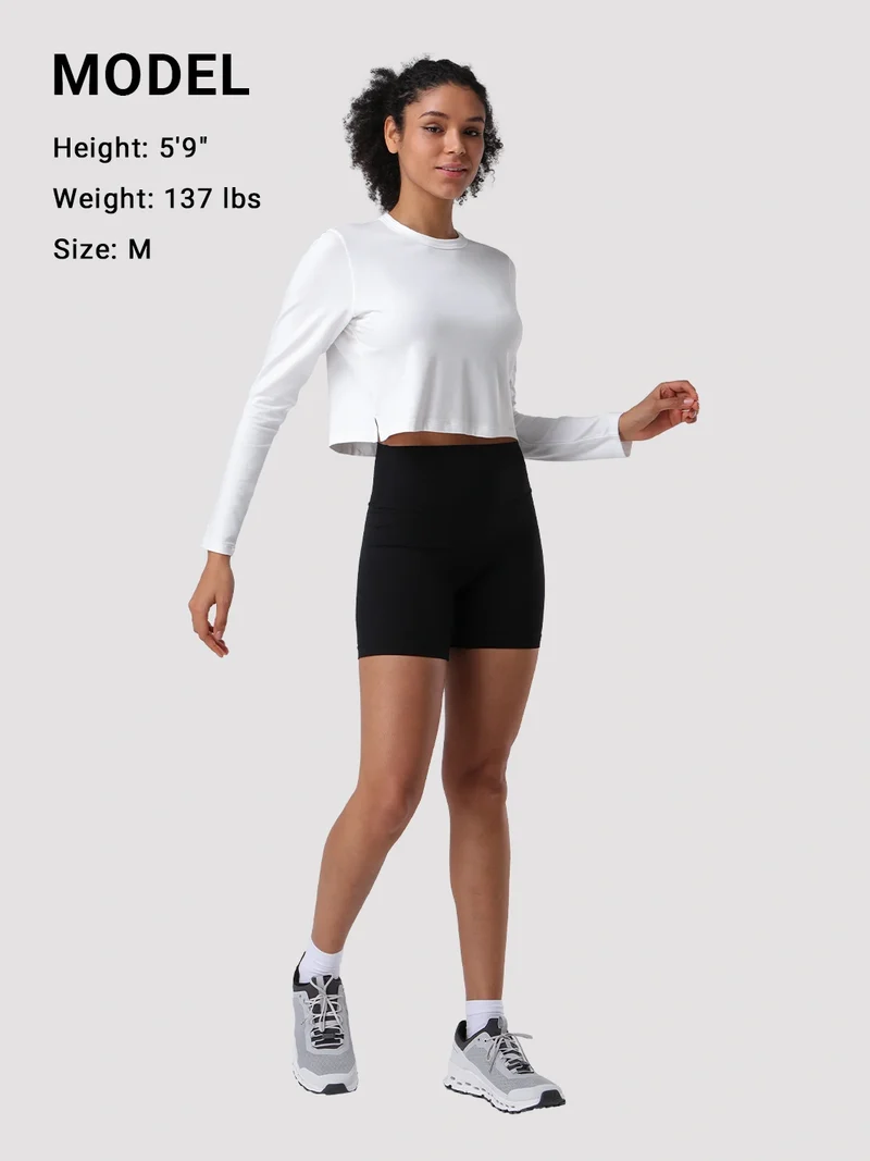 Women's Relaxed Cropped Long Sleeve Top