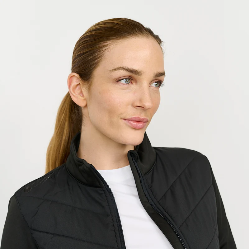 Damen-Hybridjacke, Schwarz