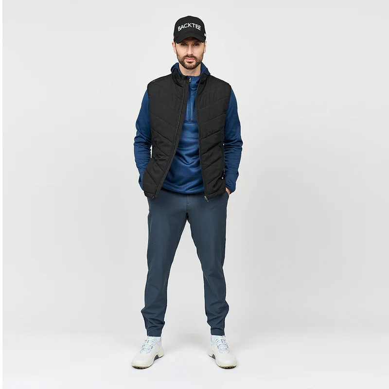 Herren-Hybridweste, Schwarz