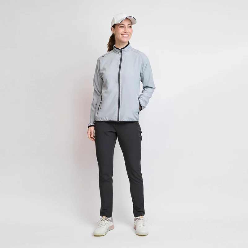 Damen 80 G. Faltbares Windshirt, Hellgrau