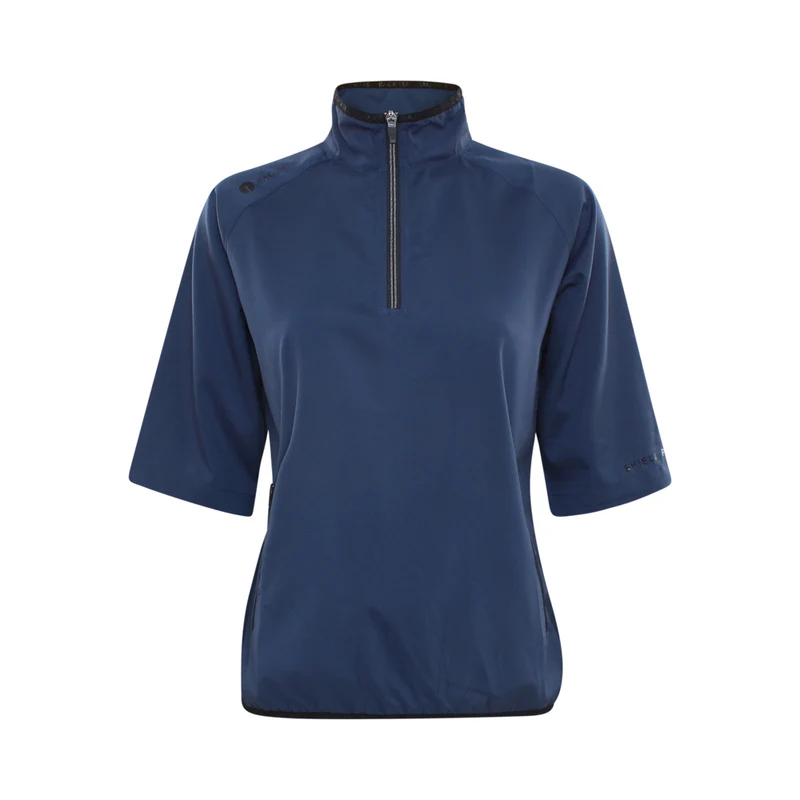 Damen 80 G. Kurzärmliges, faltbares Windshirt, Marineblau