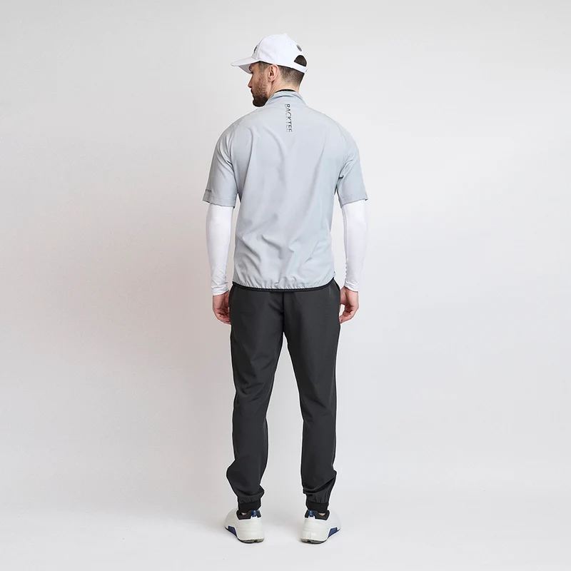 80G kurzärmliges, faltbares Windshirt für Herren, Hellgrau
