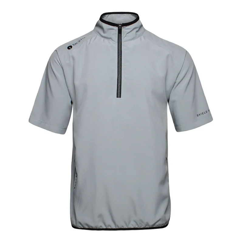 80G kurzärmliges, faltbares Windshirt für Herren, Hellgrau