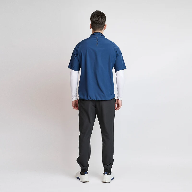 80G Kurzarm-Windshirt für Herren, faltbar, Marineblau
