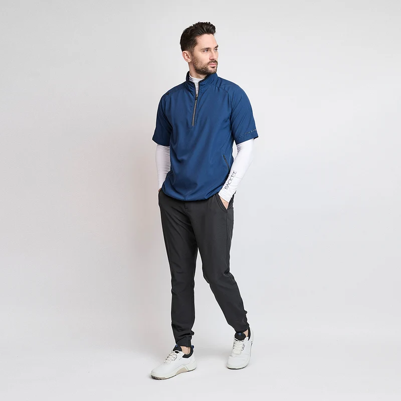 80G Kurzarm-Windshirt für Herren, faltbar, Marineblau