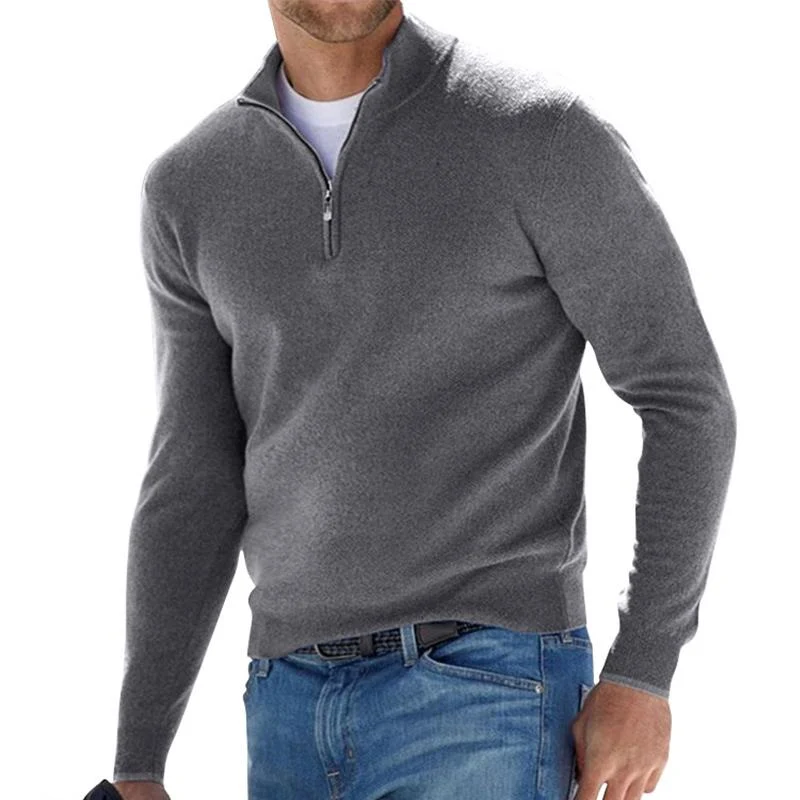 Ben | Warmer Herren-Pullover mit Reißverschluss