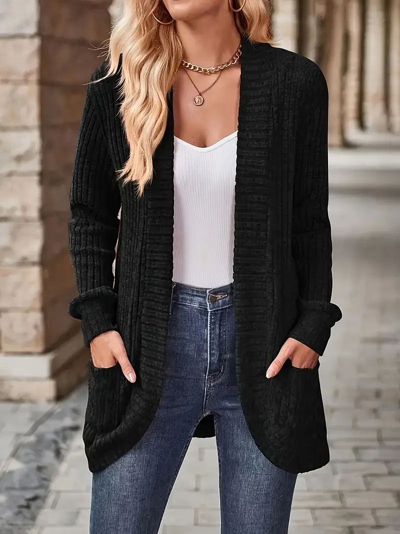 Fiona | Damen Strickjacke in lockerer Passform zum Layern