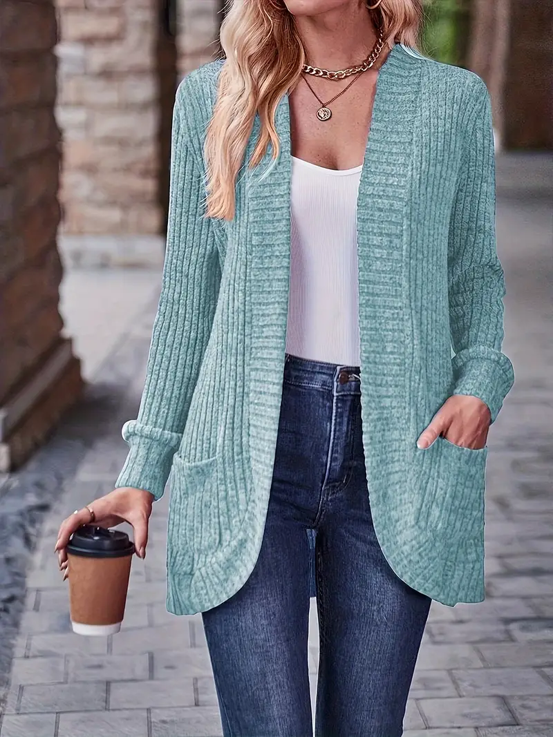 Fiona | Damen Strickjacke in lockerer Passform zum Layern