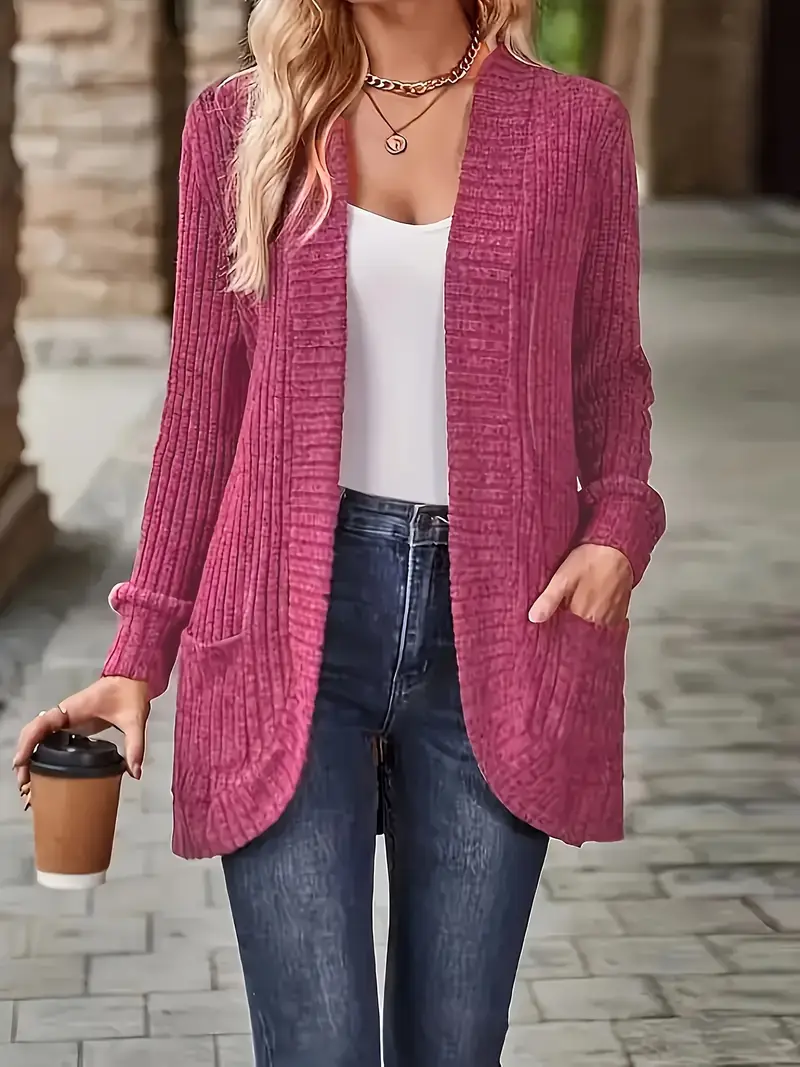 Fiona | Damen Strickjacke in lockerer Passform zum Layern