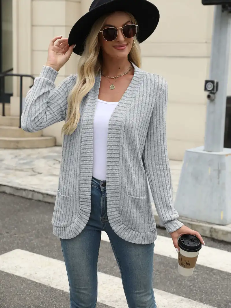 Fiona | Damen Strickjacke in lockerer Passform zum Layern