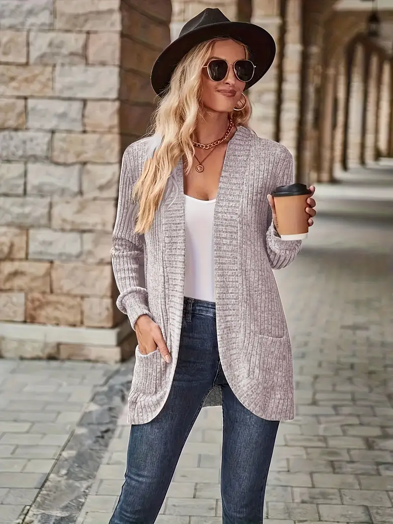 Fiona | Damen Strickjacke in lockerer Passform zum Layern