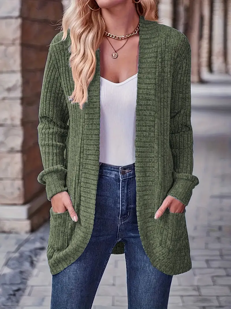 Fiona | Damen Strickjacke in lockerer Passform zum Layern