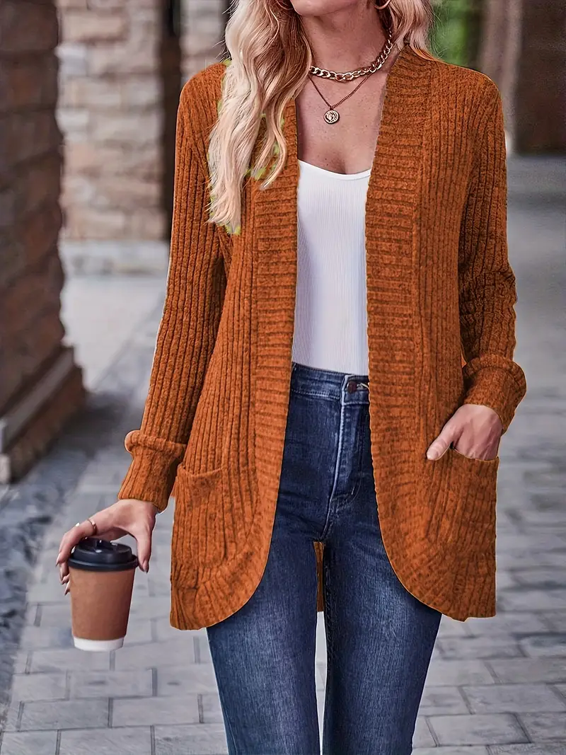 Fiona | Damen Strickjacke in lockerer Passform zum Layern
