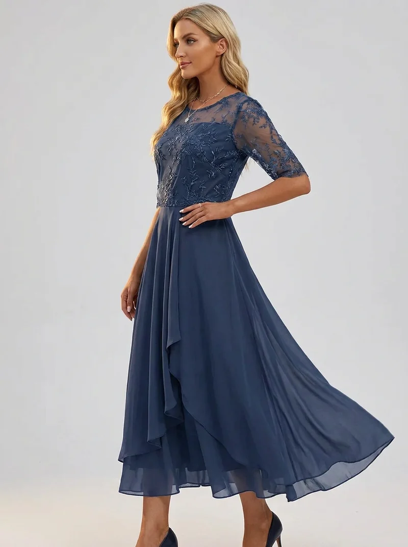Nele | Damen Spitzenkleid für Hochzeitsgäste im Herbst