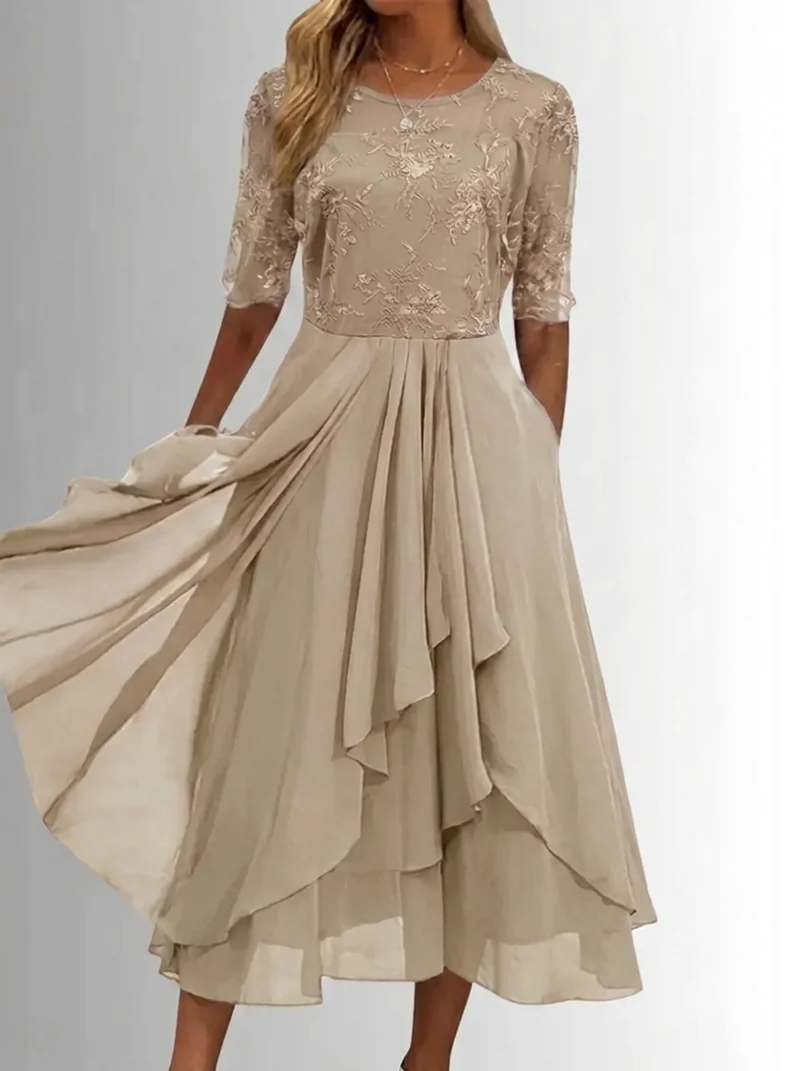 Nele | Damen Spitzenkleid für Hochzeitsgäste im Herbst