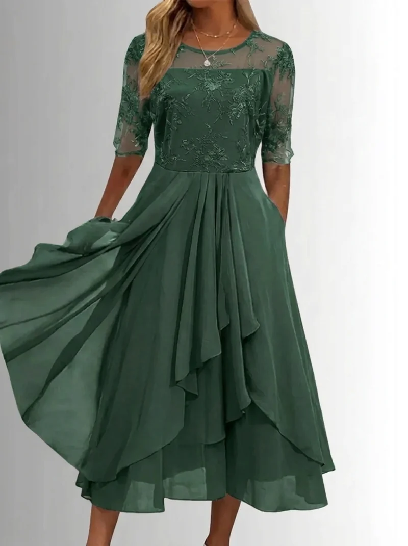 Nele | Damen Spitzenkleid für Hochzeitsgäste im Herbst