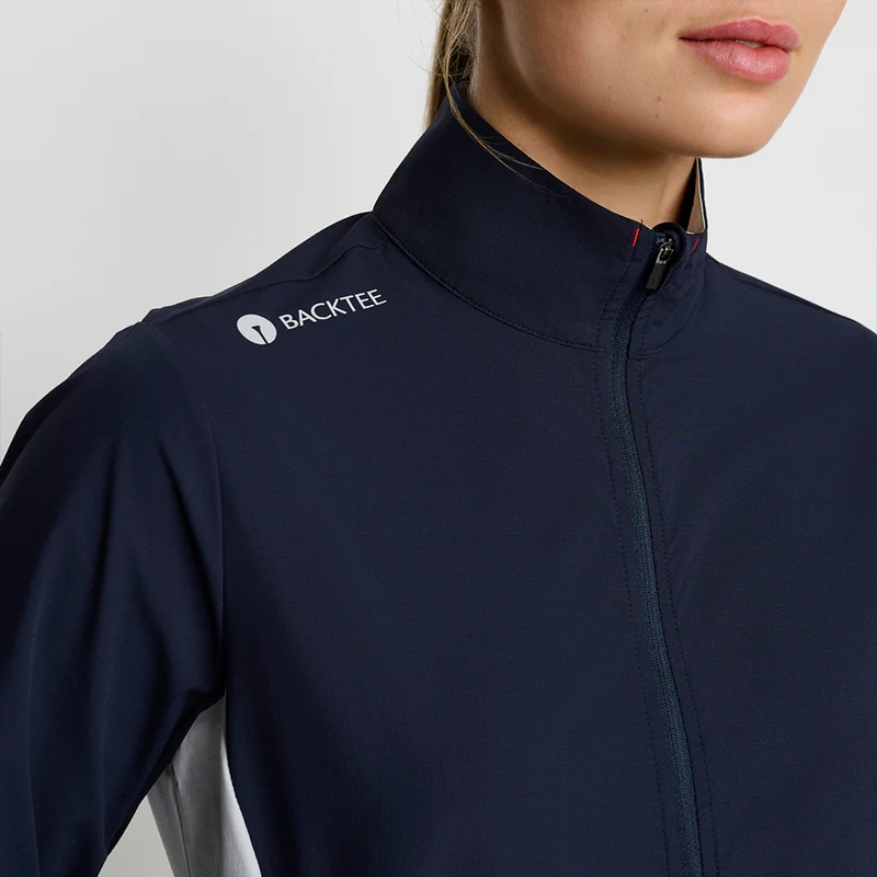 Damen Stretch-Windbreakerjacke, Marineblau