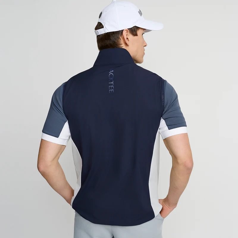 Herren Stretch-Windbreakerweste, Marineblau