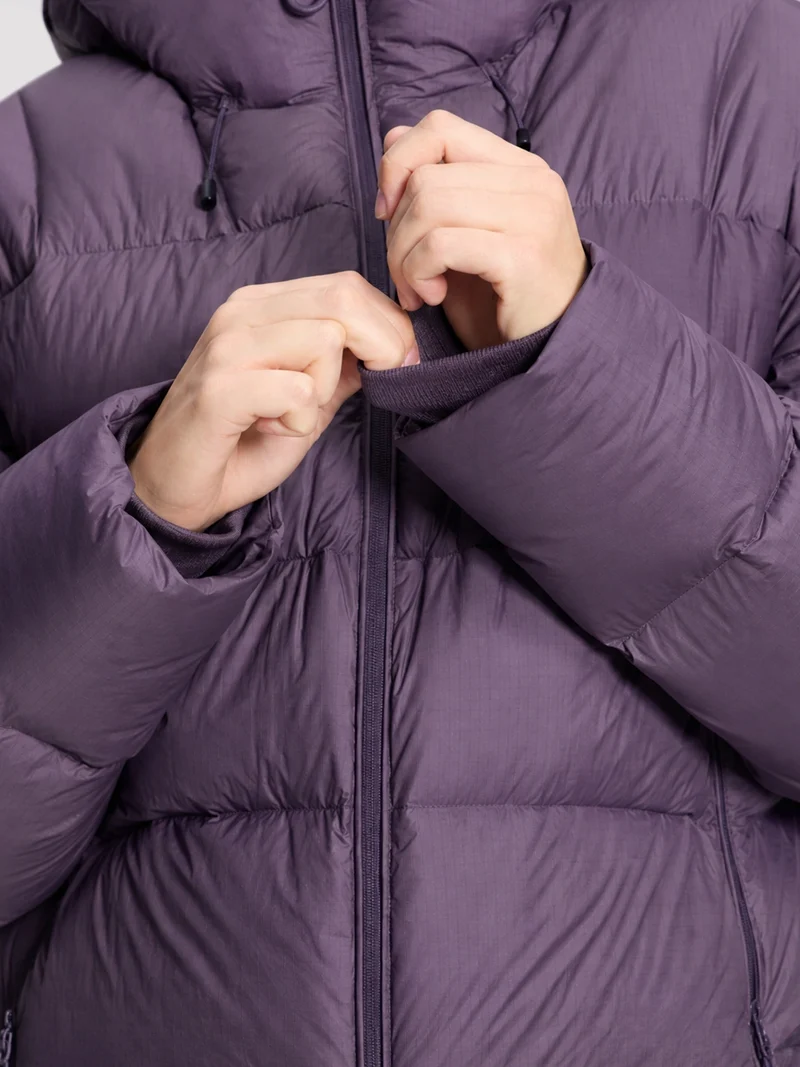 Women's Loose-Fit Cropped Color-Block Down Jacket